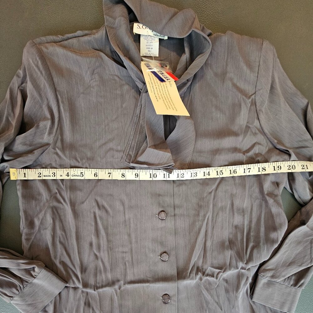 Vintage SG Sport Grey Blouse Small